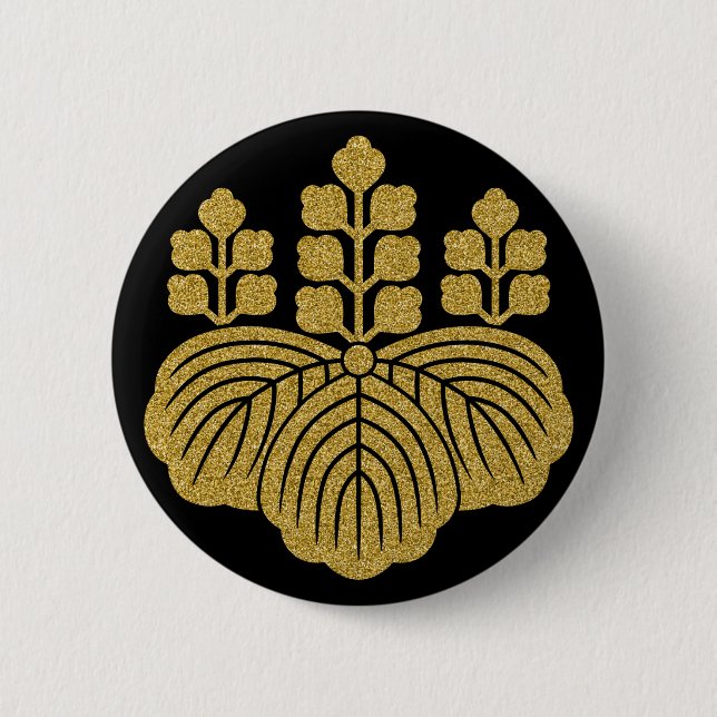 [Family Crests] Paulownia 5-7kiri Button (Front)