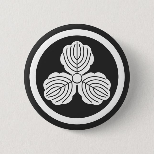 [Family Crests] Plants 6 Cm Round Badge (Front)