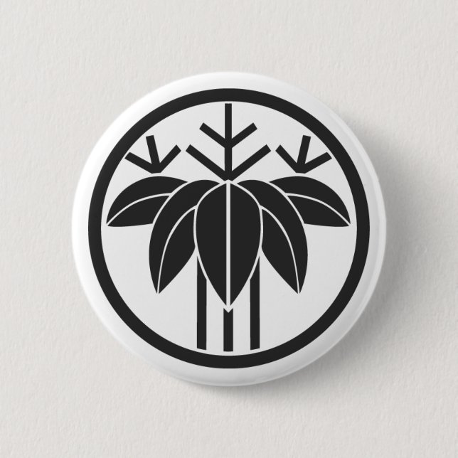 [Family Crests] Plants 6 Cm Round Badge (Front)