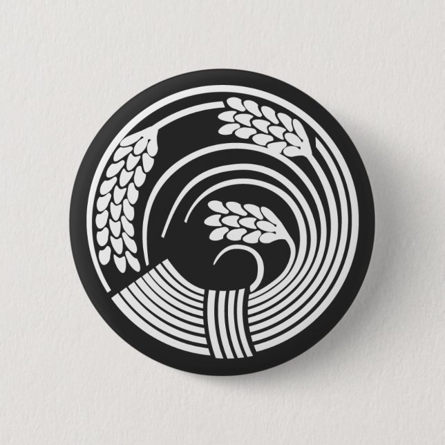 [Family Crests] Plants 6 Cm Round Badge (Front)