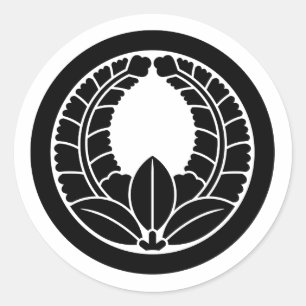 [Family Crests] Rising wisteria with circle Classic Round Sticker