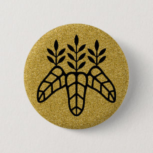 [Family Crests] Taiko Paulownia 6 Cm Round Badge