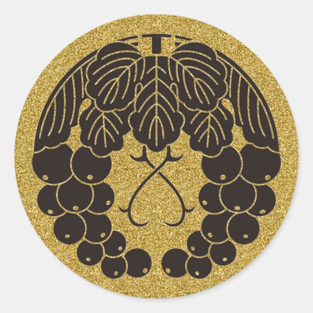 [Family Crests] Two grapes Classic Round Sticker (Front)