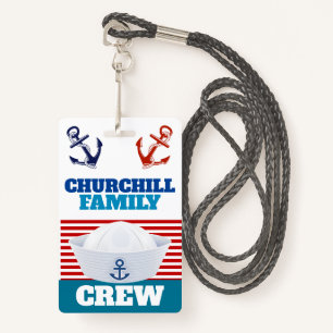 Family Crew  ID Lanyard Badge ID Badge