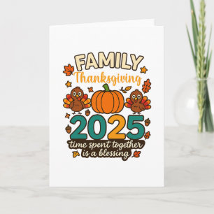 Family Crew Thanksgiving 2025 Turkey Matching Men Card