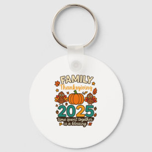 Family Crew Thanksgiving 2025 Turkey Matching Men Key Ring