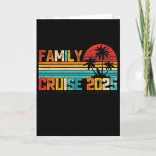 Family Cruise 2025 Beach Matching Summer Vacation  Card