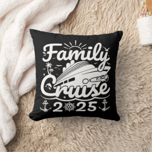 Family Cruise 2025 Cool Funny Family Trip Cruise Cushion