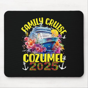 Family Cruise 2025 Cozumel Mexico Family Trip Frie Mouse Pad