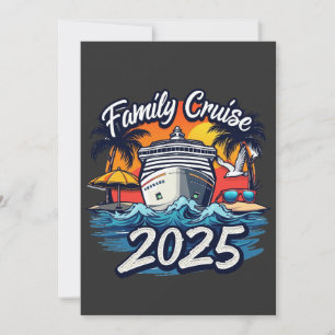 Family Cruise 2025 Family Matching Crew Ship Thank You Card