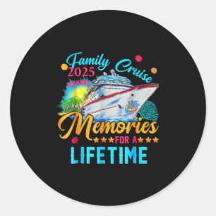 Family Cruise 2025 Family Matching Cruise Vacation Classic Round Sticker