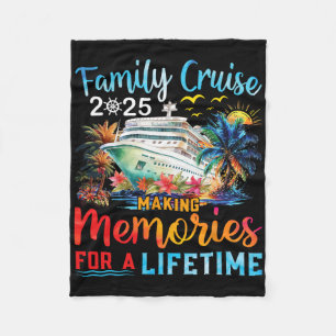 Family Cruise 2025 Family Matching Cruise Vacation Fleece Blanket
