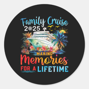 Family Cruise 2025 Family Matching Group Vacation  Classic Round Sticker