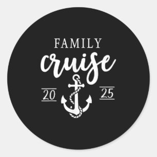 Family Cruise 2025 Family Vacation Matching For Cr Classic Round Sticker