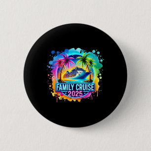 Family Cruise 2025 Hawaii Beach Coconut Summer Vac 6 Cm Round Badge
