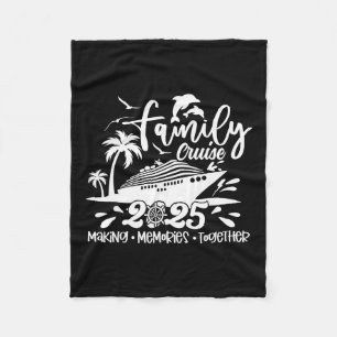 Family Cruise 2025 Making Memories Together Summer Fleece Blanket