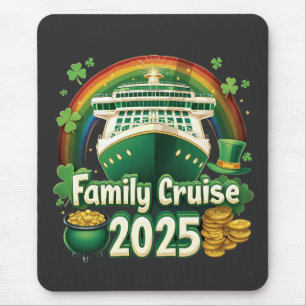 Family Cruise 2025 St. Patrick’s Matching Lucky Mouse Pad