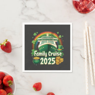 Family Cruise 2025 St. Patrick’s Matching Lucky Napkin
