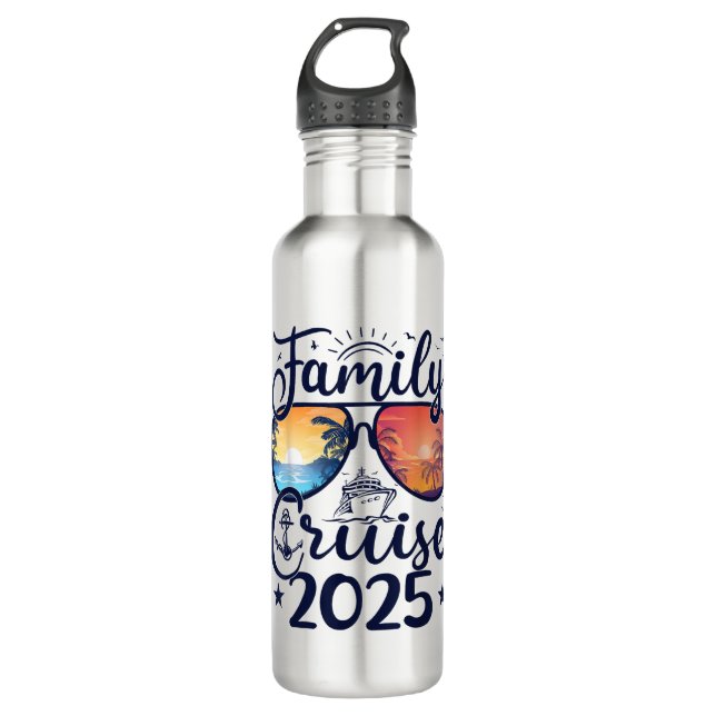 Family Cruise 2025 Summer Vacation Matching Family 710 Ml Water Bottle (Front)