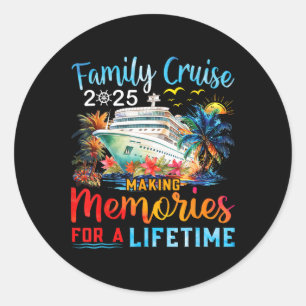 Family Cruise 2025 Summer Vacation Matching Family Classic Round Sticker