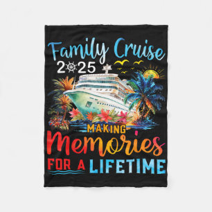 Family Cruise 2025 Summer Vacation Matching Family Fleece Blanket