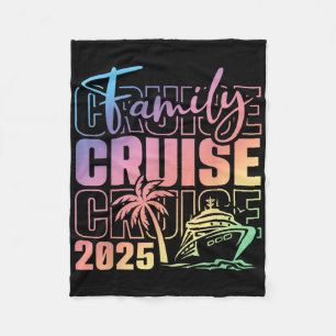 Family Cruise 2025 Summer Vacation Matching Family Fleece Blanket