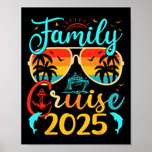 Family Cruise 2025 Summer Vacation Matching Family Poster