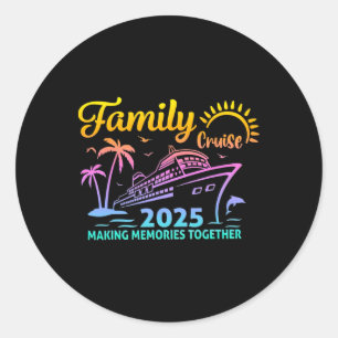 Family Cruise 2025 Vacation Trip Family Matching C Classic Round Sticker