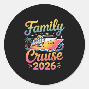 Family Cruise 2026 1 Classic Round Sticker