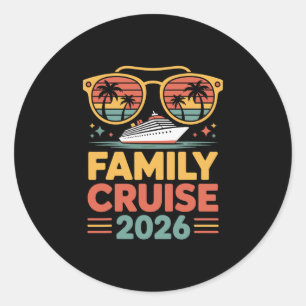 Family Cruise 2026 Cruising 2  Classic Round Sticker