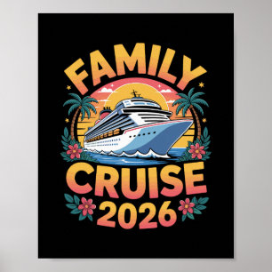 Family Cruise 2026 Cruising Matching Vacation Poster