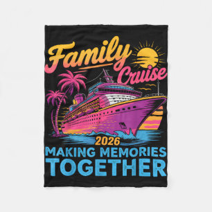 Family cruise 2026 family matching cruise vacation fleece blanket