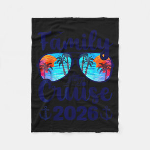 Family Cruise 2026 Family Vacation Matching Family Fleece Blanket