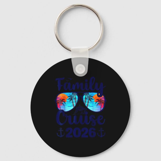 Family Cruise 2026 Family Vacation Matching Family Key Ring (Front)