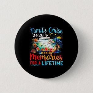 Family Cruise 2026 Group Matching Cruisin Together 6 Cm Round Badge
