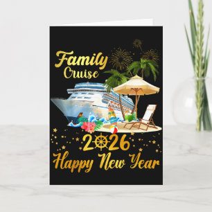 Family Cruise 2026 Happy New Year  Card