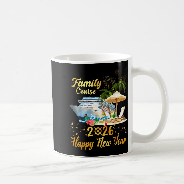 Family Cruise 2026 Happy New Year  Coffee Mug (Right)