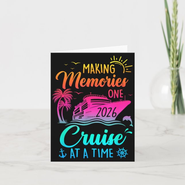 Family Cruise 2026 Making Memories One Cruise At A Card (Front)