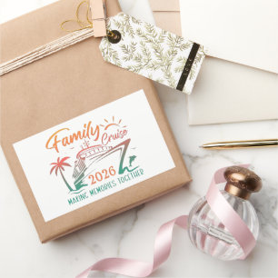 Family Cruise 2026: Making Memories Together Recta Rectangular Sticker