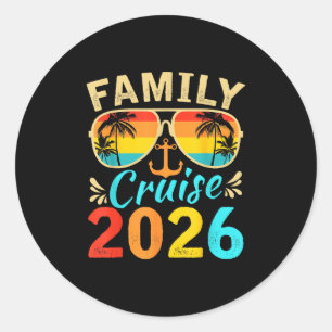Family Cruise 2026 Memories Summer Trip Ship Men W Classic Round Sticker