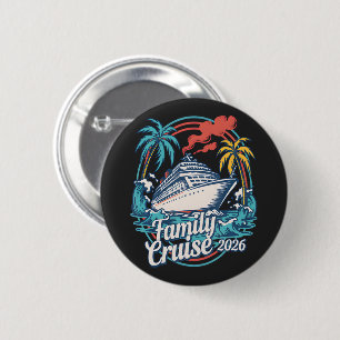 Family Cruise 2026 Summer Beach Vacation Family 6 Cm Round Badge
