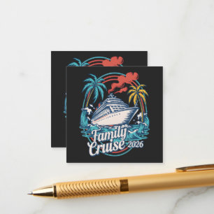 Family Cruise 2026 Summer Beach Vacation Family Enclosure Card