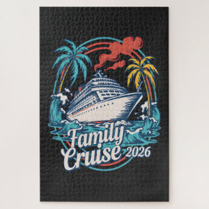 Family Cruise 2026 Summer Beach Vacation Family Jigsaw Puzzle