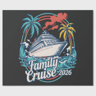 Family Cruise 2026 Summer Beach Vacation Family Wrapping Paper