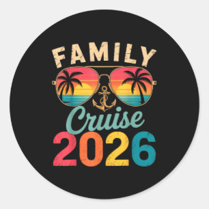 Family Cruise 2026 Summer Vacation Classic Round Sticker