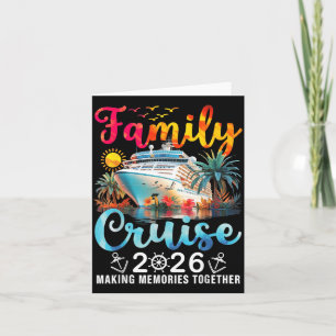 Family Cruise 2026 Summer Vacation Matching Family Card