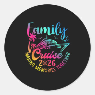 Family Cruise 2026 Summer Vacation Matching Family Classic Round Sticker