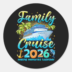 Family Cruise 2026 Summer Vacation Matching Family Classic Round Sticker