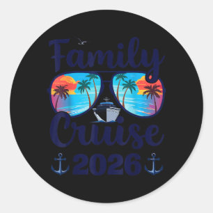 Family Cruise 2026 Summer Vacation Matching Family Classic Round Sticker