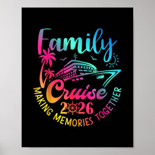Family Cruise 2026 Summer Vacation Matching Family Poster